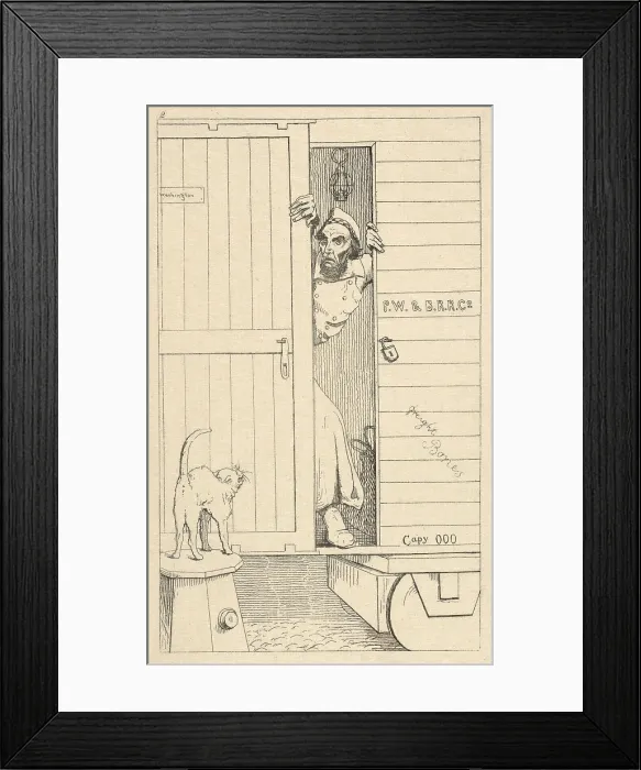 Framed Print : PASSAGE THROUGH BALTIMORE, by Adalbert John Volck, 1861-63