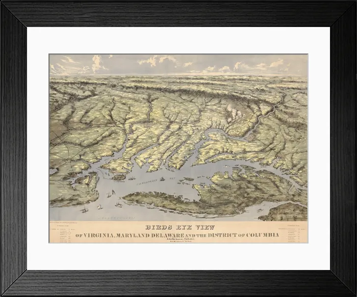 Framed Print : PANORAMA OF THE SEAT OF THE WAR, 1861 Framed Print : PANORAMA OF THE SEAT OF THE WAR, 1861