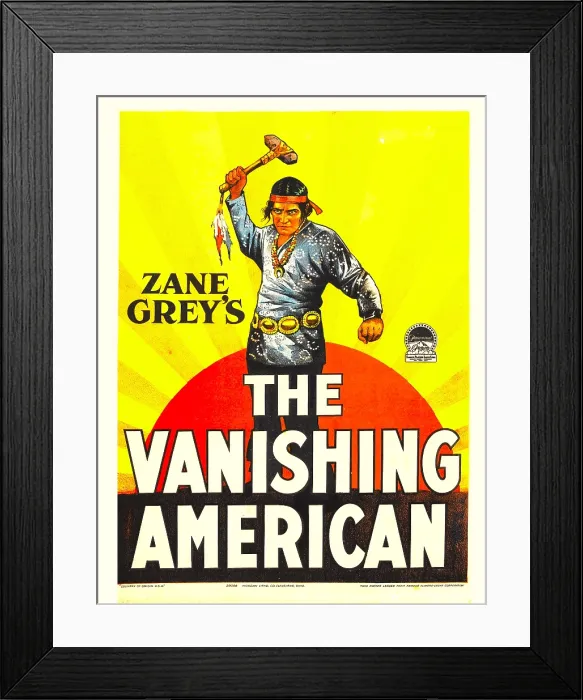Framed Print : THE VANISHING AMERICAN, Richard Dix on window card, 1925