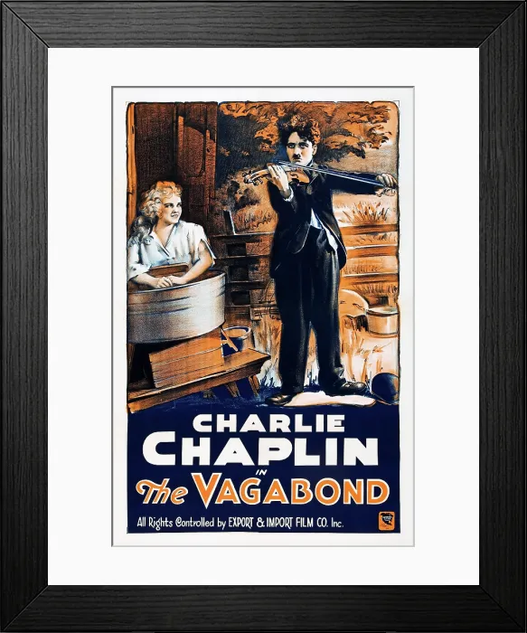 Framed Print : THE VAGABOND, from left: Edna Purviance, Charlie Chaplin, 1916 Framed Print : THE VAGABOND, from left: Edna Purviance, Charlie Chaplin, 1916