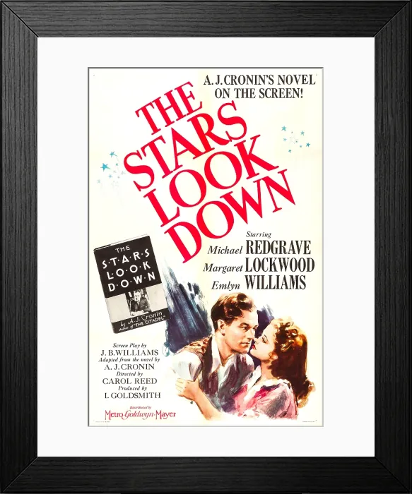 Framed Print : THE STARS LOOK DOWN, US poster, from left: Michael Redgrave, Margaret Lockwood, 1940 Framed Print : THE STARS LOOK DOWN, US poster, from left: Michael Redgrave, Margaret Lockwood, 1940