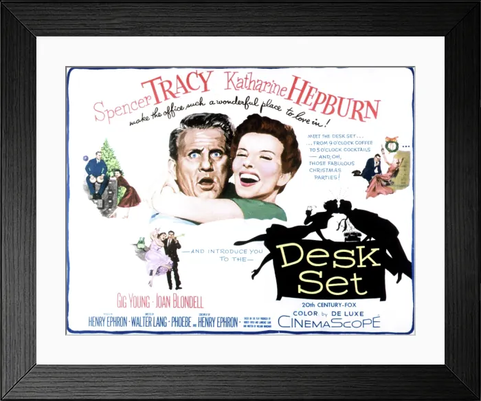 Framed Print : THE DESK SET, Spencer Tracy, Katharine Hepburn, 1957, TM and Copyright (c)20th Century Fox Film Corp. All rights reserved