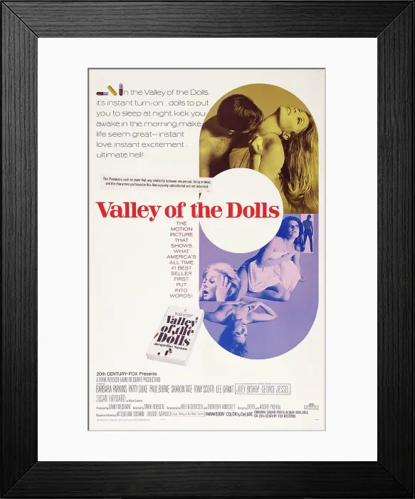 Framed Print : VALLEY OF THE DOLLS, US poster art, from top: Sharon Tate, Patty Duke, Susan Hayward, Sharon Tate, 1967. TM and Copyright 20th Century-Fox Film Corp Framed Print : VALLEY OF THE DOLLS, US poster art, from top: Sharon Tate, Patty Duke, Susan Hayward, Sharon Tate, 1967. TM and Copyright 20th Century-Fox Film Corp