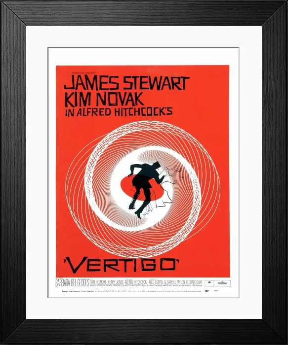 Framed Print : VERTIGO, poster art, 1958 Framed Print : VERTIGO, poster art, 1958