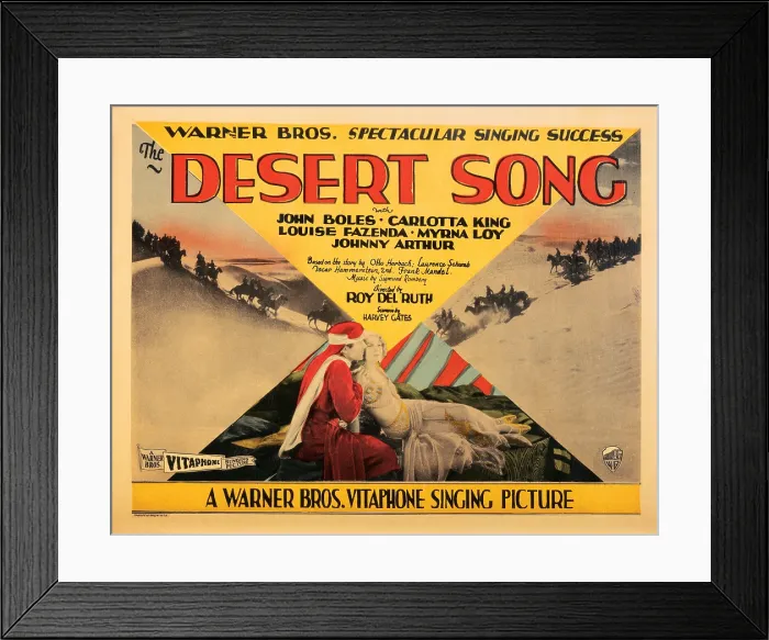 Framed Print : THE DESERT SONG, US lobbycard, John Boles, Carlotta King, 1929 Framed Print : THE DESERT SONG, US lobbycard, John Boles, Carlotta King, 1929