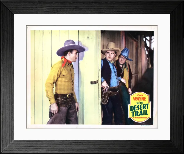 Framed Print : THE DESERT TRAIL, US lobbycard, John Wayne, Paul Fix, 1935 Framed Print : THE DESERT TRAIL, US lobbycard, John Wayne, Paul Fix, 1935