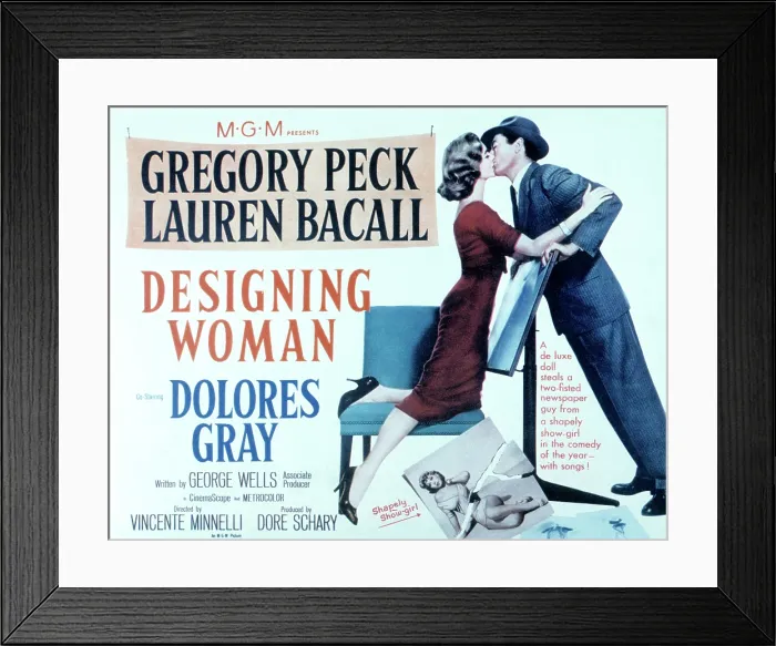 Framed Print : DESIGNING WOMAN, Lauren Bacall, Gregory Peck, 1957