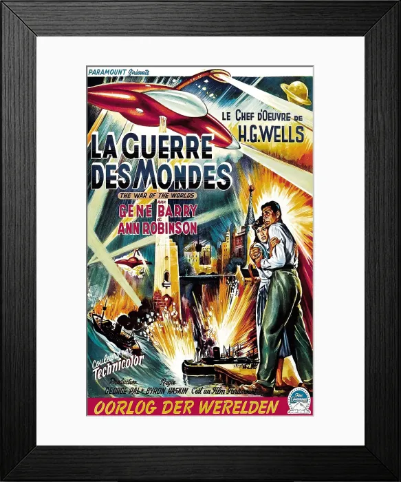 Framed Print : THE WAR OF THE WORLDS, (aka LA GUERRE DES MONDES), from left, Ann Robinson, Gene Barry, 1953 Framed Print : THE WAR OF THE WORLDS, (aka LA GUERRE DES MONDES), from left, Ann Robinson, Gene Barry, 1953