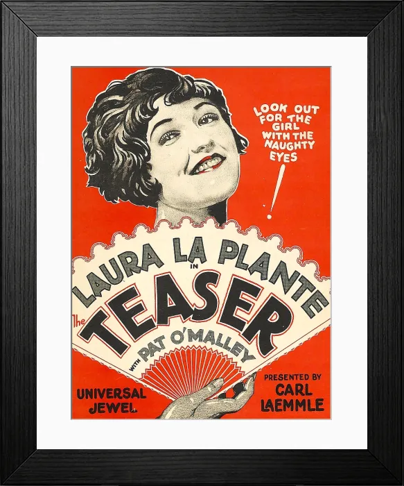 Framed Print : THE TEASER, Laura La Plante, 1925 Framed Print : THE TEASER, Laura La Plante, 1925