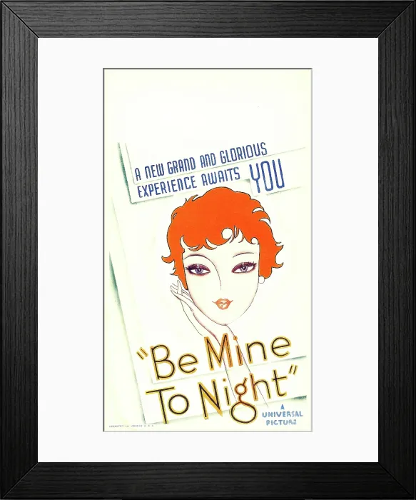 Framed Print : TELL ME TONIGHT, (aka BE MINE TONIGHT), Magda Schneider on US poster art, 1932