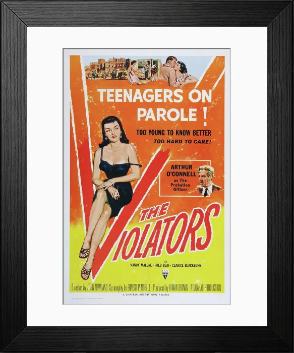 Framed Print : THE VIOLATORS, US poster art, bottom left: Arthur O'Connell, 1957 Framed Print : THE VIOLATORS, US poster art, bottom left: Arthur O'Connell, 1957