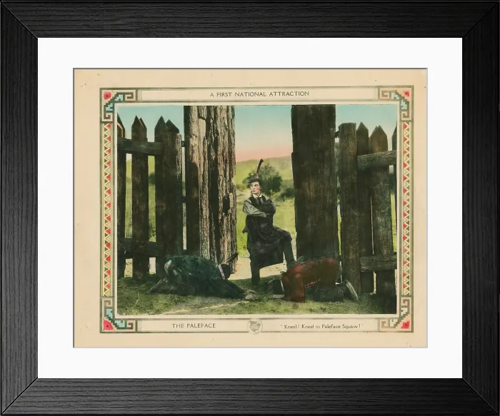 Framed Print : THE PALEFACE, lobbycard, Buster Keaton, 1922