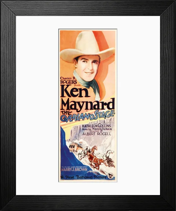 Framed Print : THE OVERLAND STAGE, Ken Maynard, 1927