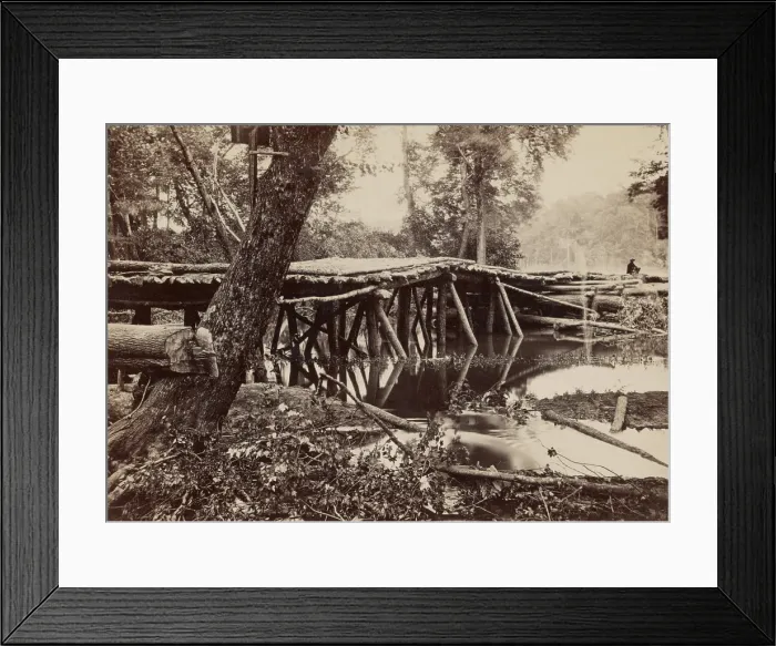 Framed Print : US Civil War, Peninsula Campaign, April-August, 1862. The Union army crossed this bridge during Gen. McClellan's change of base, actually a retreat, on May 27, 1862 Framed Print : US Civil War, Peninsula Campaign, April-August, 1862. The Union army crossed this bridge during Gen. McClellan's change of base, actually a retreat, on May 27, 1862