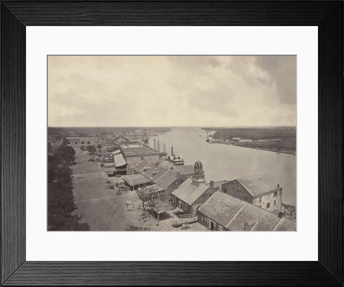 Framed Print : US Civil War. Sherman's March to the Sea, Nov. 15 - Dec. 21, 1864. Savannah, Georgia, on the Savannah River, c. 1864-65 Framed Print : US Civil War. Sherman's March to the Sea, Nov. 15 - Dec. 21, 1864. Savannah, Georgia, on the Savannah River, c. 1864-65