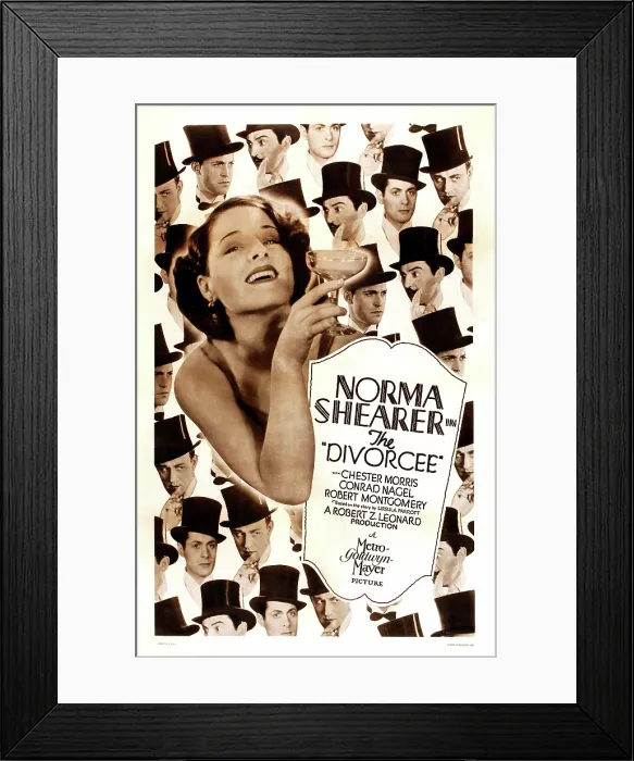 Framed Print : THE DIVORCEE, Robert Montgomery, Chester Morris, Conrad Nagel, Norma Shearer, 1930