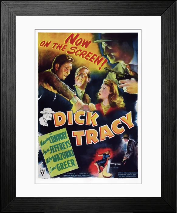 Framed Print : DICK TRACY, US poster art, Mike Mazurki, Morgan Conway, Anne Jeffreys, 1945