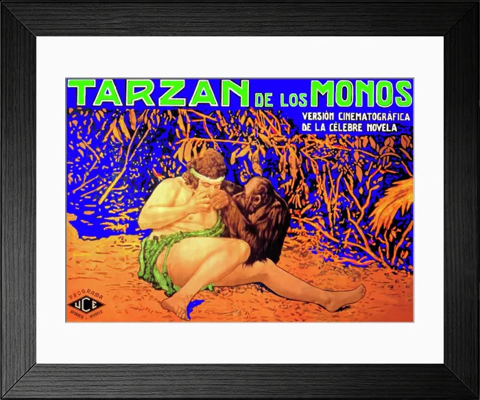 Framed Print : TARZAN OF THE APES, Elmo Lincoln, 1918 Framed Print : TARZAN OF THE APES, Elmo Lincoln, 1918
