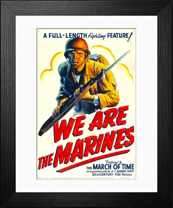 Framed Print : WE ARE THE MARINES, 1942, TM and Copyright 20th Century Fox Film Corp. All rights reserved. / courtesy Everett Collection Framed Print : WE ARE THE MARINES, 1942, TM and Copyright 20th Century Fox Film Corp. All rights reserved. / courtesy Everett Collection