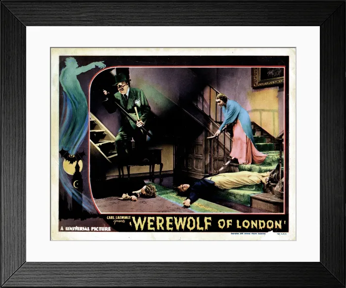 Framed Print : WEREWOLF OF LONDON, from left, Warner Oland, Henry Hull, Valerie Hobson, 1935
