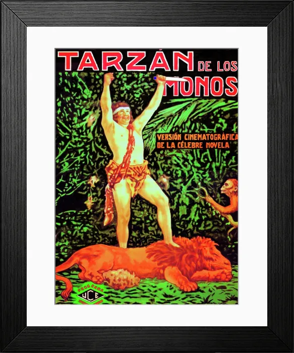 Framed Print : TARZAN OF THE APES, Elmo Lincoln, 1918 Framed Print : TARZAN OF THE APES, Elmo Lincoln, 1918