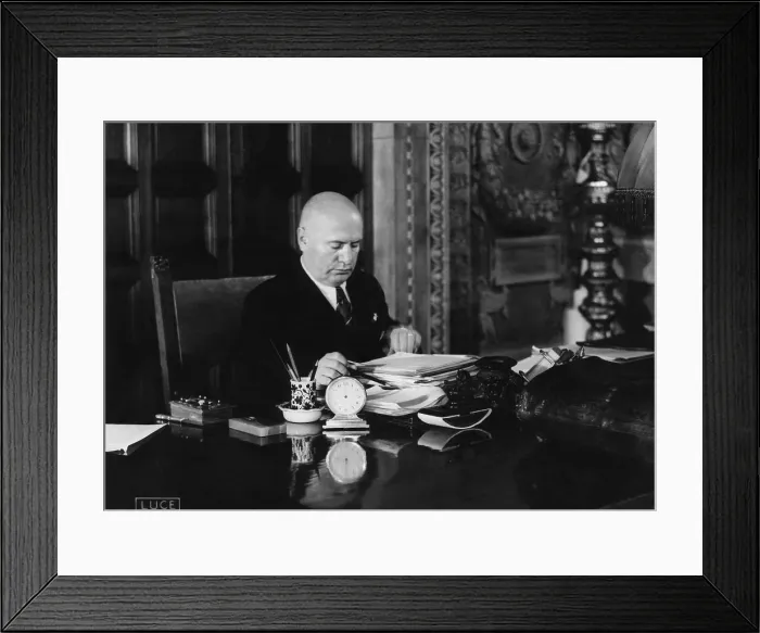 Framed Print : Benito Mussolini (1883-1945), Prime Minister and dictator of Italy from 1922-1943, circa 1938. Courtesy: CSU Archives / Everett Collection Framed Print : Benito Mussolini (1883-1945), Prime Minister and dictator of Italy from 1922-1943, circa 1938. Courtesy: CSU Archives / Everett Collection