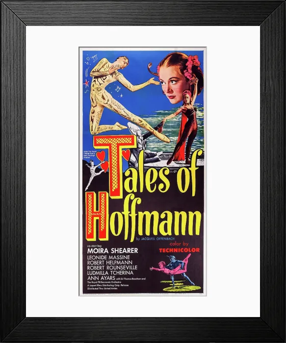 Framed Print : TALES OF HOFFMANN, Moira Shearer on poster art, 1951