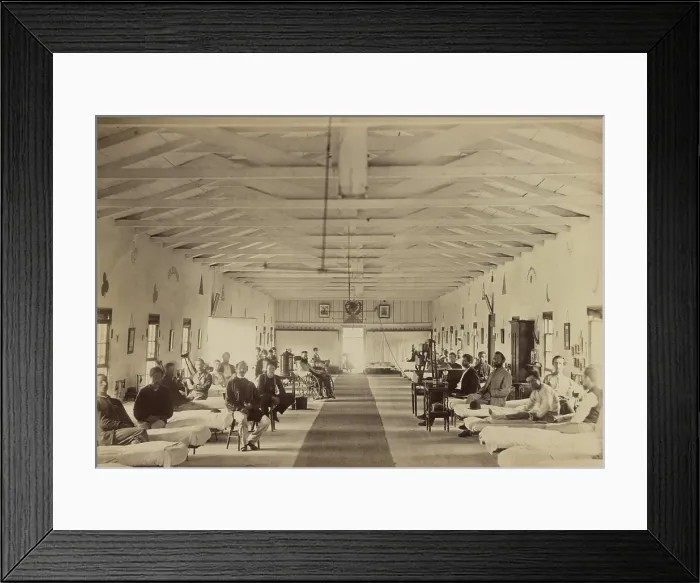 Framed Print : Union soldiers in Ward at Armory Square Hospital, Washington, DC, 1863-65