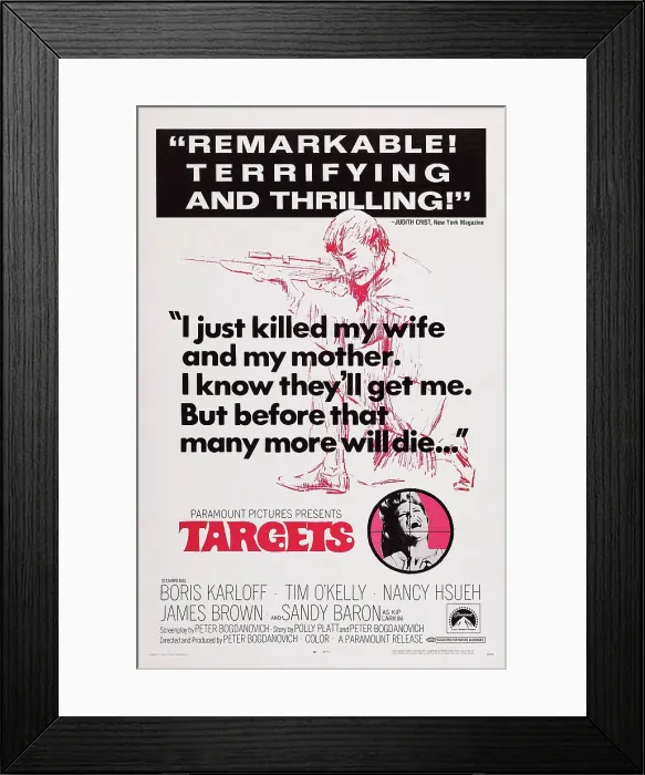 Framed Print : TARGETS, US poster, Tim O'Kelly (top), 1968 Framed Print : TARGETS, US poster, Tim O'Kelly (top), 1968