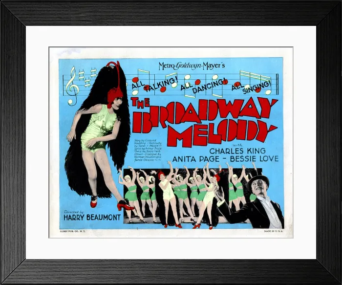 Framed Print : THE BROADWAY MELODY, left and right, Bessie Love, Charles King, 1929