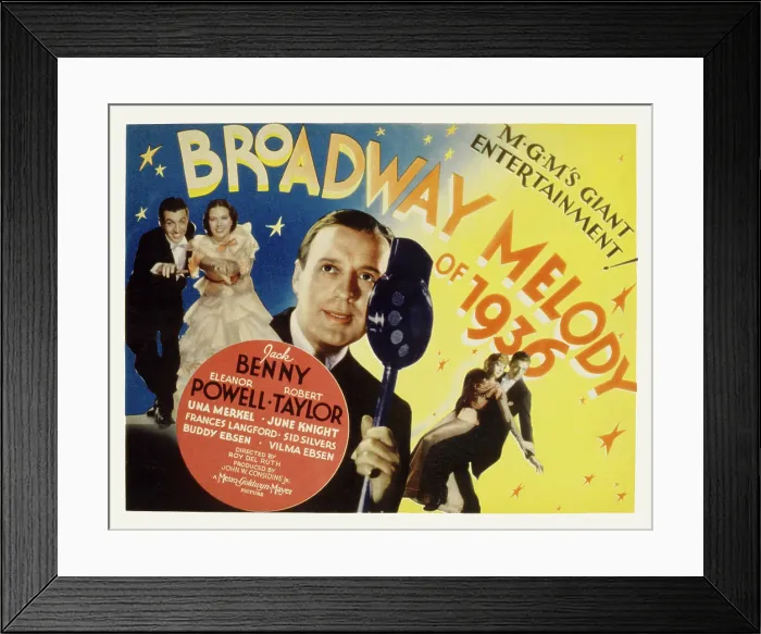 Framed Print : BROADWAY MELODY OF 1936, Eleanor Powell, Robert Taylor, Jack Benny, 1935 Framed Print : BROADWAY MELODY OF 1936, Eleanor Powell, Robert Taylor, Jack Benny, 1935