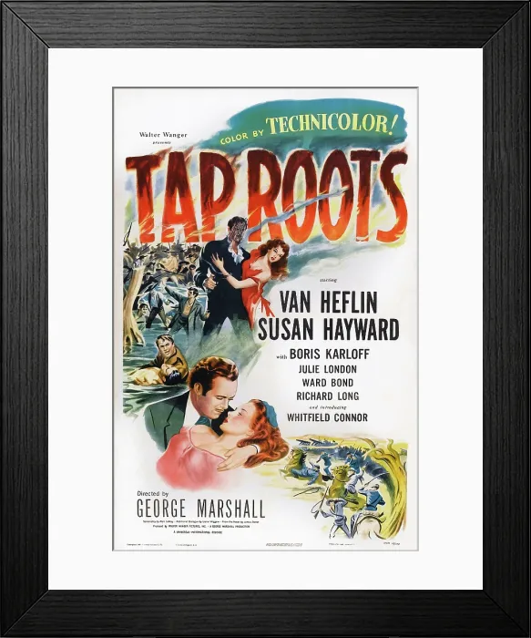 Framed Print : TAP ROOTS, US poster art, bottom left: Van Heflin, Susan Hayward, 1948