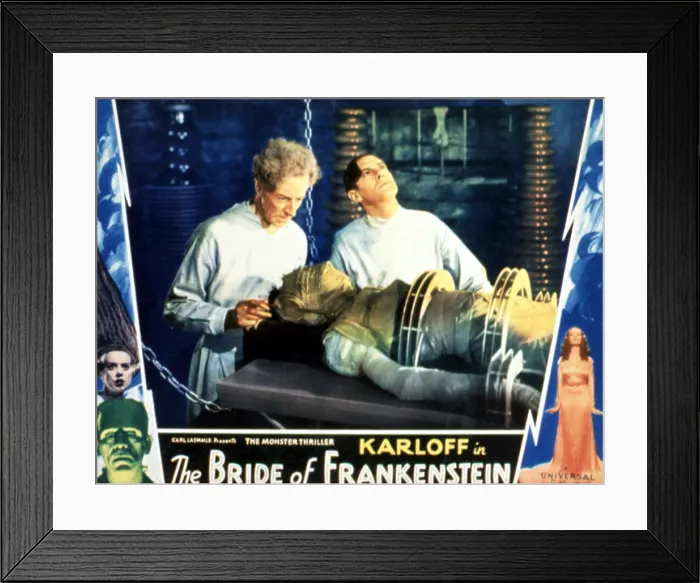 Framed Print : BRIDE OF FRANKENSTEIN, Ernest Thesiger, Elsa Lanchester, Colin Clive, 1935