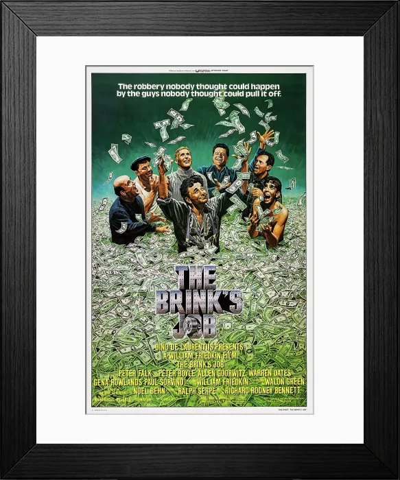Framed Print : THE BRINK'S JOB, Peter Boyle (left), Peter Falk (front), Paul Sorvino (third from right), Warren Oates (second from right), 1978, Universal / courtesy Everett Collection Framed Print : THE BRINK'S JOB, Peter Boyle (left), Peter Falk (front), Paul Sorvino (third from right), Warren Oates (second from right), 1978, Universal / courtesy Everett Collection