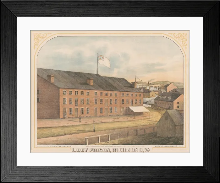 Framed Print : Libby Prison was a Confederate prisoner of war camp for Union officers in Richmond, Virginia