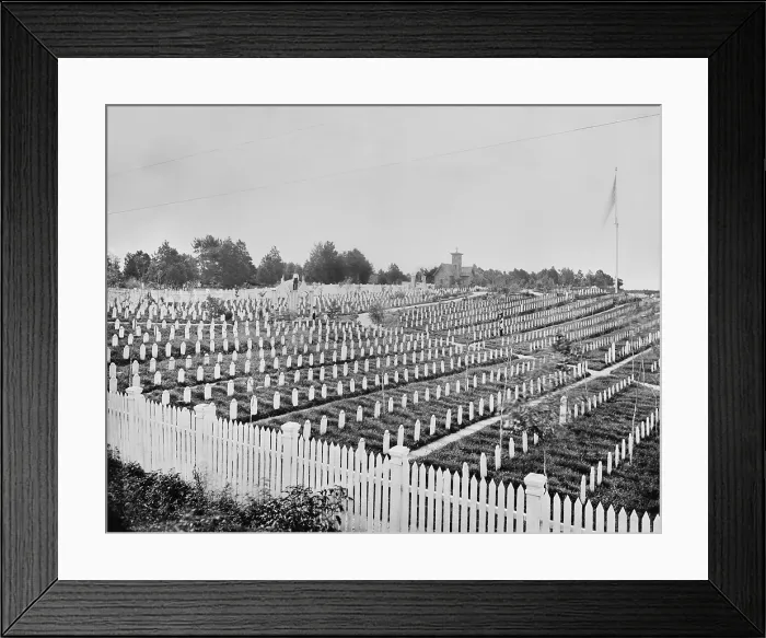 Framed Print : Virginia Soldiers Cemetery at Alexandria Virginia during the US Civil War, 1862-65
