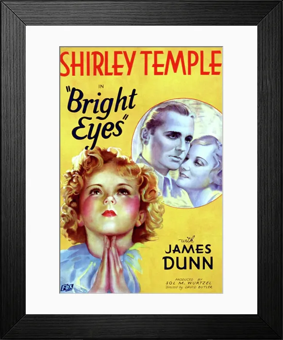 Framed Print : BRIGHT EYES, Shirley Temple, James Dunn, Judith Allen, 1934 TM and Copyright (c) 20th Century Fox Film Corp. All rights reserved. Courtesy: Everett Collection