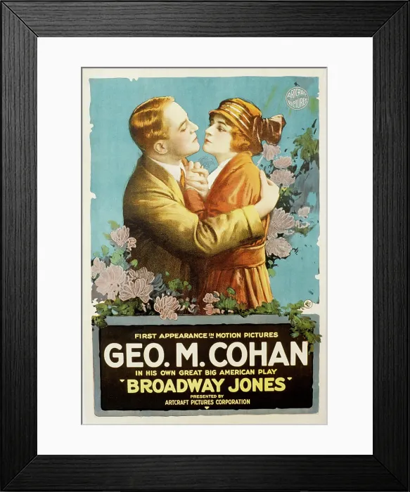 Framed Print : BROADWAY JONES, George M. Cohan, Marguerite Snow, 1917