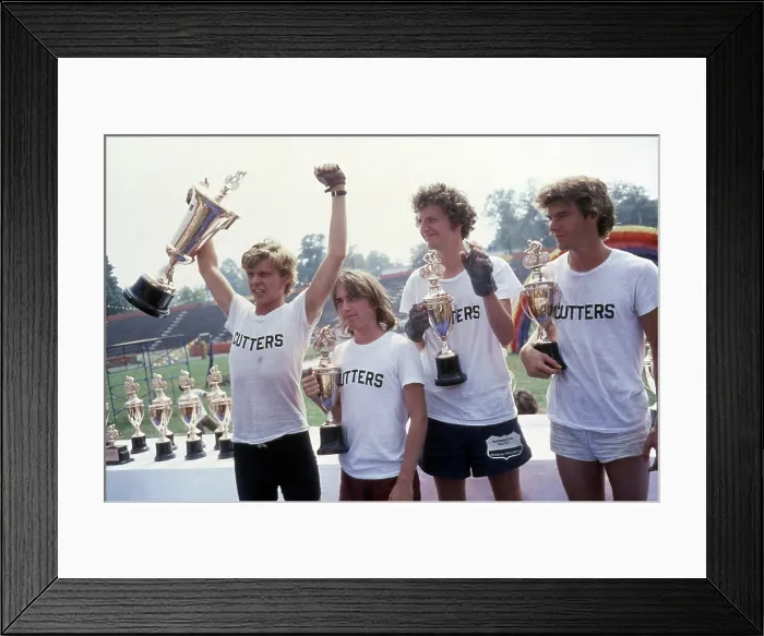 Framed Print : BREAKING AWAY, Dennis Christopher, Jackie Earle Haley, Daniel Stern, Dennis Quaid, 1979, TM and Copyright (c) 20th Century-Fox Film Corp. All Rights Reserved Framed Print : BREAKING AWAY, Dennis Christopher, Jackie Earle Haley, Daniel Stern, Dennis Quaid, 1979, TM and Copyright (c) 20th Century-Fox Film Corp. All Rights Reserved