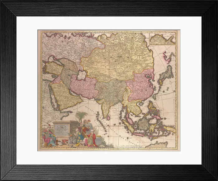 Framed Print : MOST ACCURATE DELINEATION OF ASIA, INTO PRINCIPAL REGIONS, by Charles Allard, 1702 Framed Print : MOST ACCURATE DELINEATION OF ASIA, INTO PRINCIPAL REGIONS, by Charles Allard, 1702