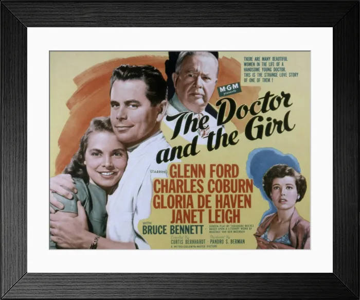 Framed Print : THE DOCTOR AND THE GIRL, Janet Leigh, Glenn Ford, Charles Coburn, Gloria DeHaven, 1949