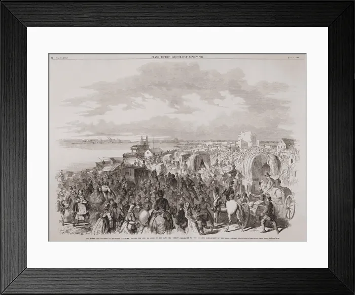 Framed Print : Women and children of Louisville, KY, leaving the city, by order of Gen. William Bull Nelson, in Sept. 1862