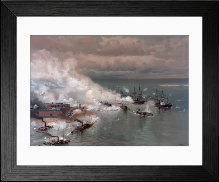 Framed Print : US Civil War. Battle of Mobile Bay, Aug. 5, 1864 Framed Print : US Civil War. Battle of Mobile Bay, Aug. 5, 1864