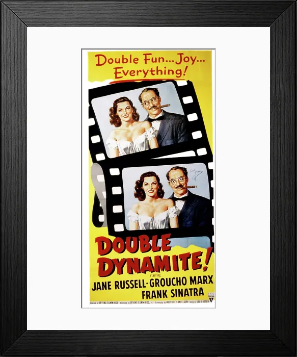 Framed Print : DOUBLE DYNAMITE, Jane Russell, Groucho Marx, 1951 Framed Print : DOUBLE DYNAMITE, Jane Russell, Groucho Marx, 1951