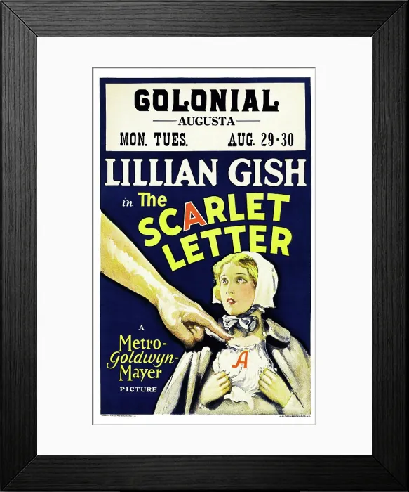 Framed Print : THE SCARLET LETTER, Lillian Gish on window card, 1926 Framed Print : THE SCARLET LETTER, Lillian Gish on window card, 1926