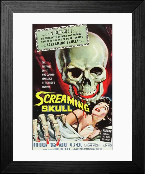 Framed Print : THE SCREAMING SKULL, 1958
