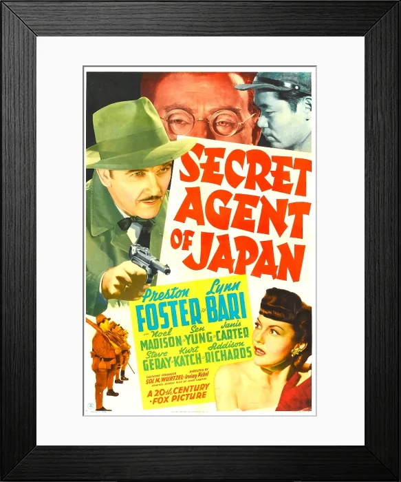Framed Print : THE SECRET AGENT OF JAPAN, top from left: Preston Foster, Steve Geray, Sen Yung, bottom right: Lynn Bari, 1942. TM and Copyright 20th Century Fox Film Corp Framed Print : THE SECRET AGENT OF JAPAN, top from left: Preston Foster, Steve Geray, Sen Yung, bottom right: Lynn Bari, 1942. TM and Copyright 20th Century Fox Film Corp