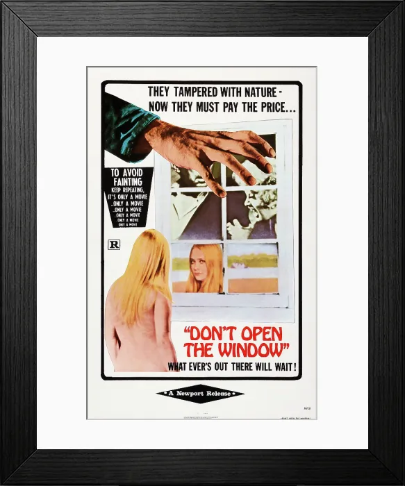 Framed Print : DON'T OPEN THE WINDOW, (aka NON SI DEVE PROFANARE IL SONNO DEI MORTI, aka THE LIVING DEAD AT MANCHESTER MORGUE, aka LET SLEEPING CORPSES LIE)