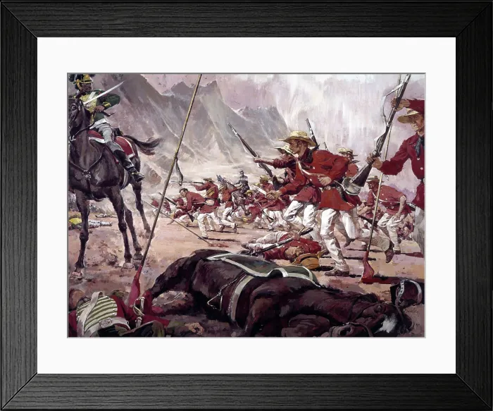 Framed Print : Mexican American War. Battle of Buena Vista, Feb. 23-24, 1847. Mississippi Rifles by Ken Riley