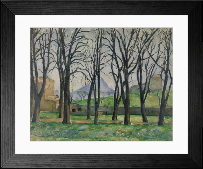 Framed Print : Chestnut Trees at Jas de Bouffan, 1885, by Paul Cezanne, 1839-1906, French Impressionist painting, oil on canvas
